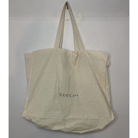 Gucci original genuine tote Dust Bag Canvas Beige Storage 15"x20.5" - Picture 1 of 7